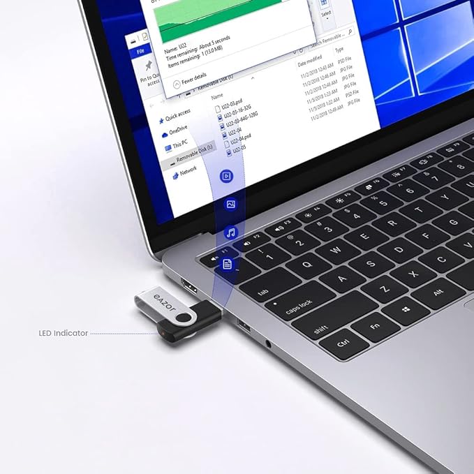 64 GB Flash Drive USB Flash Drive Thumb Drive 5 Pack 64GB USB Memory Stick USB Drives for Data Storage - (5 Mixed Colors)