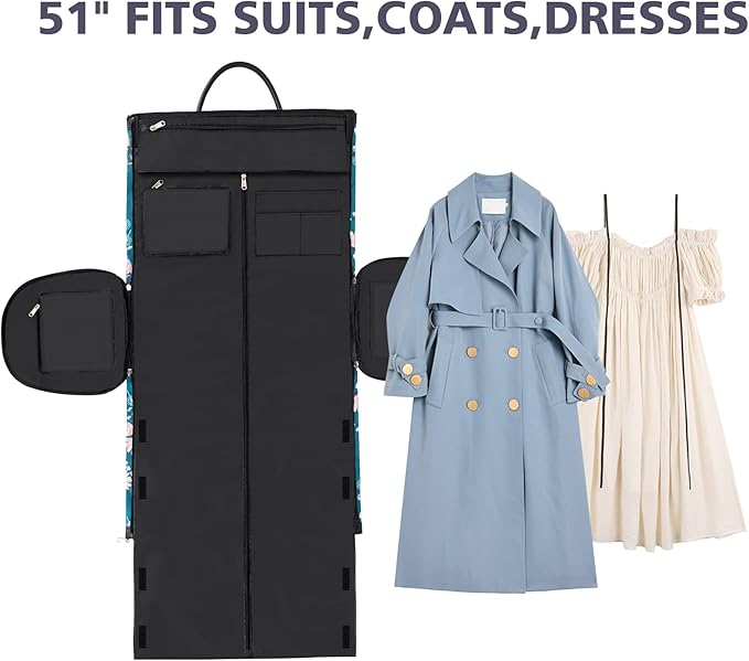 Garment Bag for Travel Convertible Carry On Garment Bag Large Travel Duffel Bags for Women 2 in 1 Hanging Suitcase Suit Travel Bags for Women & Men 3pcs Set