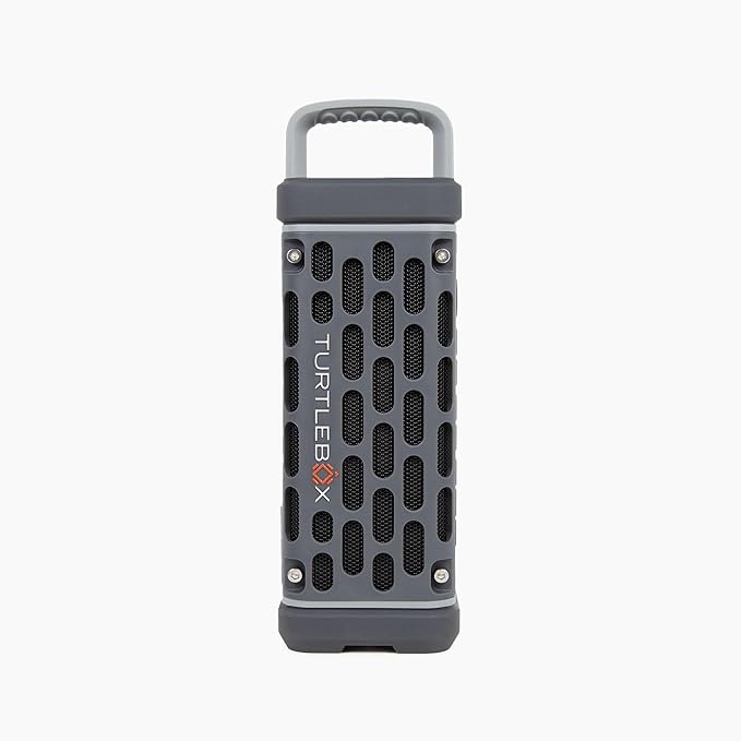 Turtlebox Ranger: Loud! Outdoor Portable Bluetooth 5.4 Speaker | Rugged, Waterproof, Ultra-Portable | Plays to 105 db, Deep Bass, Shockproof, Unlimited Pairing for Full Stereo Experience, Gray