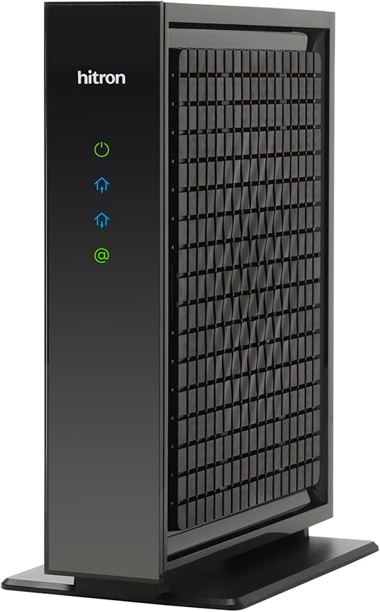 Hitron CODA56 Multi-Gigabit DOCSIS 3.1 Modem (Black) | 2.5 Gbps Max Internet Speeds | Certified with Xfinity, Charter Spectrum, Cox | 2.5 Gbps Cable Modem ONLY | No Built-in WiFi