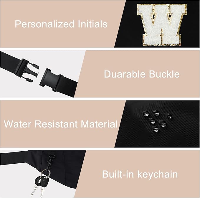 MAXTOP Large Crossbody Fanny Pack with 4-Zipper Pockets,Gifts for Enjoy Sports Festival Workout Traveling Running Casual Hands-Free Wallets Waist Pack Phone Bag Carrying All Phones