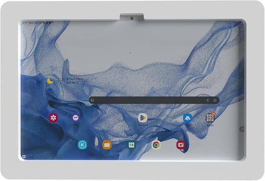 TABcare Security Anti-Theft Acrylic VESA Enclosure for Samsung Galaxy TAB S10 FE+ 13.1 with Wall Mount Kit (White, TAB S10 FE+ 13.1)