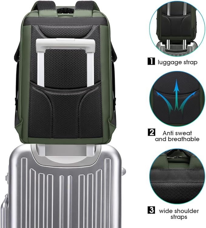 BANGE Anti-Theft Backpack,Tech Backpacks, 17 Inch Laptop Backpack with USB3.0 Charging Port, Mens Travel Backpack for Men and Women…