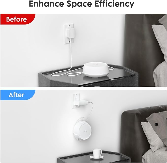 QUIDDITY WiFi 7 Wall Mount Kit for TP Link Deco BE23/BE25/BE3600/BE5000 – Secure Wall Mount Bracket for WiFi 7 Mesh Router, Hidden Cable Wi-Fi Mesh Holder, Space-Saving Mount for Home Mesh (3 Pack)