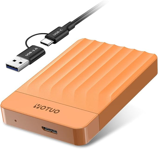 Portable External Hard Drive Storage Expansion Mobile HDD USB 3.0 for PC, Mac, Desktop, Laptop, PS4, PS5, Xbox One X/S, Xbox 360, Xbox Series X/S, Office & Game (Orange, 1TB)