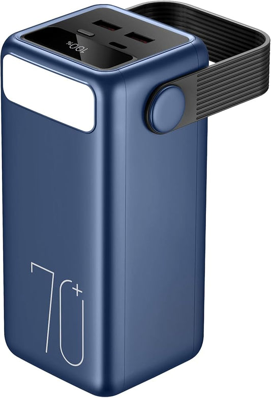 Portable Charger Power Bank 70000mAh, 22.5W Fast Charging USB C Battery Pack, 3 Outputs, LED Display & LED Light, External Huge Capacity Battery Bank for iPhone, Samsung, iPad, Outdoors Emergency