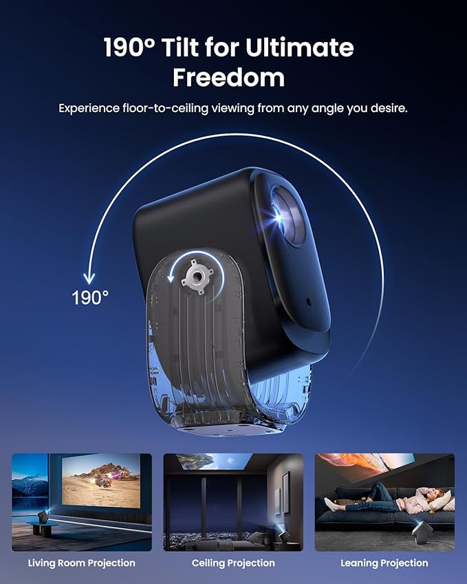 Dangbei N2 mini Projector with Wifi and Bluetooth, Netflix Officially Licensed, 1080P Smart Portable Projector Dolby Audio, Auto Focus, Auto Keystone Correction, Obstacle Avoidance