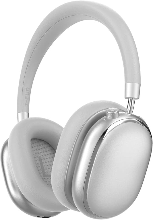 T-fun NC95 Hybrid Active Noise Cancelling Headphones with Knob Control, 65H Playtime Over Ear Headphones Wireless Bluetooth 5.3, App Control, Hi-Res Audio, Comfort Fit, Clear Calls for Travel/Workout