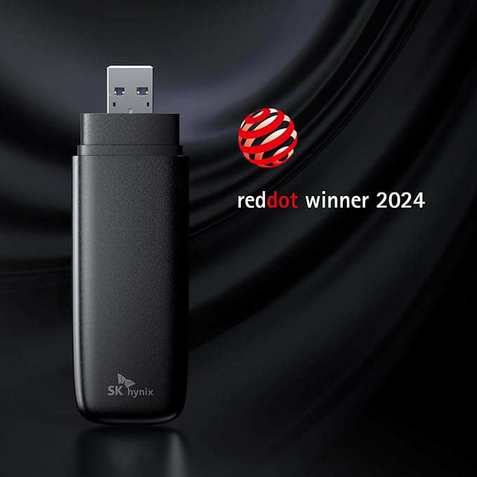 SK hynix Tube T31 2TB Stick Type SSD with DRAM | up to 1000MB/s | 10 Gbps | USB-A 3.2 Gen2 | External Solid State Flash Drive Compatible with Mac, Window PC, Gaming Console