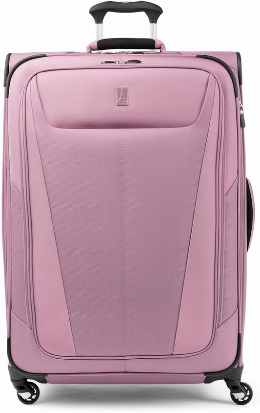Travelpro Maxlite 5 Softside Expandable Checked Luggage with 4 Spinner Wheels, Lightweight Suitcase, Men and Women, Orchid Pink Purple, Checked Large 29-Inch