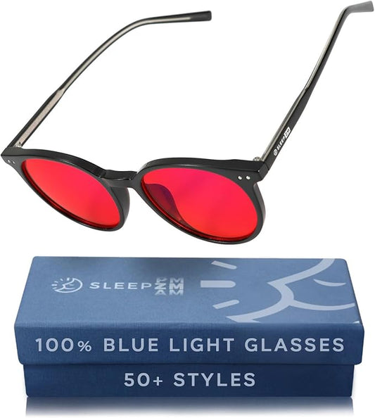 100% Blue Light Blocking Glasses - Women + Men - Better Sleep - Anti Eye Strain Protection - Computer Screens Gaming