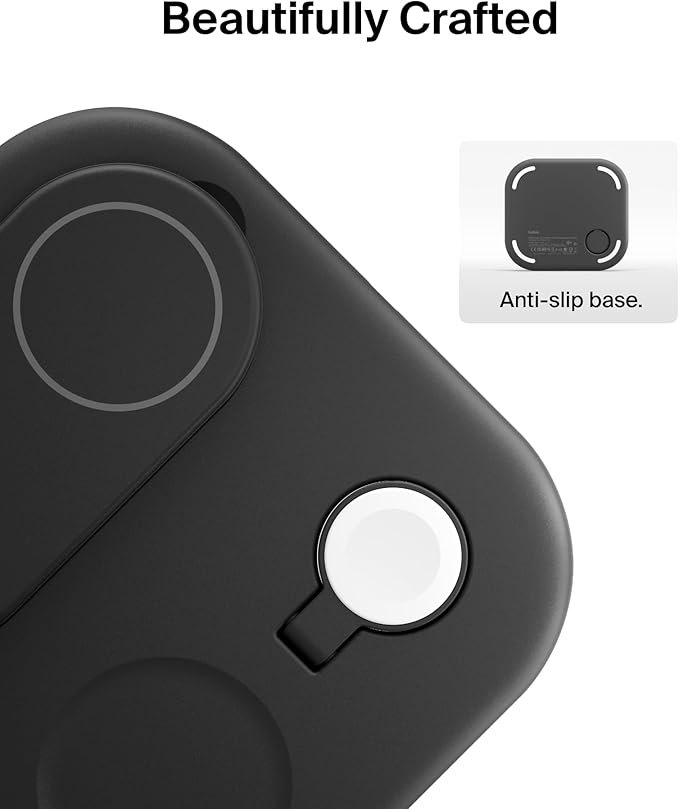 Belkin 3-in-1 MagSafe-Compatible iPhone Charger - Foldable Magnetic Qi2 Certified, MagSafe Charging Station for Phone, Apple Watch, AirPods - Wireless for Multiple Devices