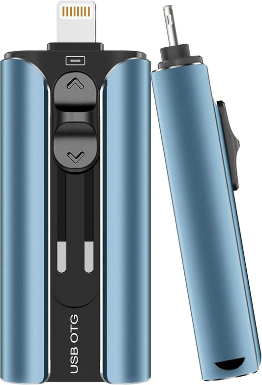 MFi Certified Flash Drive 512GB for iPhone Thumb Drive Photo Stick, High Speed USB Memory Stick iPhone Flash Drive for Photos Videos, External Storage Jump Drive for iPhone/iPad/Android/PC (Blue)