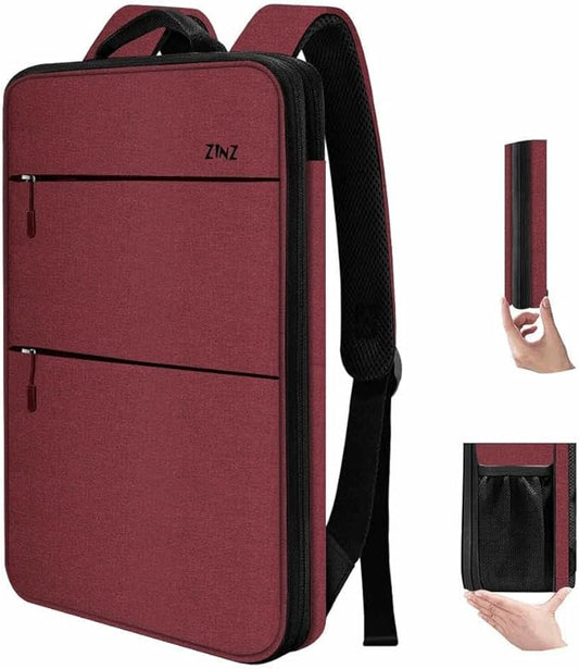 ZINZ Slim & Expandable Laptop Backpack 15 15.6 16 Inch Sleeve with USB Port, Spill-Resistant Notebooks Bag Case for Most 14-16 Inch MacBooks Surface-Books Dell HP Lenovo Asus Computers,RD01BK01