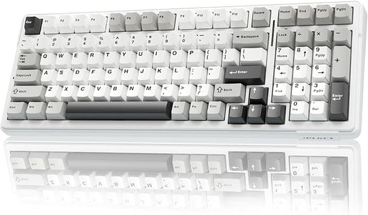 AULA F99 Wireless Mechanical Keyboard,Tri-Mode BT5.0/2.4GHz/USB-C Hot Swappable Custom Keyboard,Pre-lubed Linear Switches,RGB Backlit Computer Gaming Keyboards for PC/Tablet/PS/Xbox