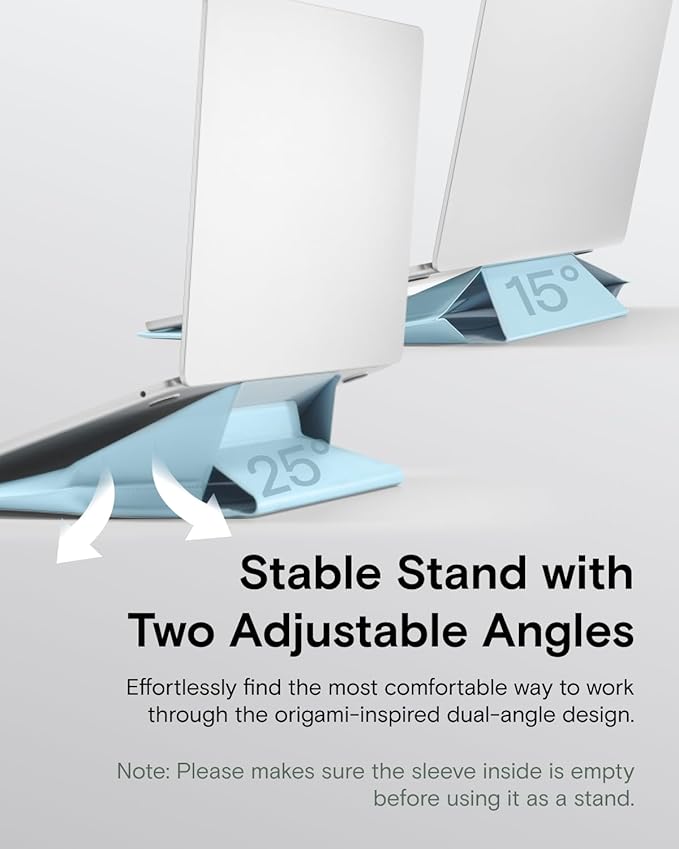 MOFT Laptop Carry Sleeve, 2-in-1 Laptop Bag & Stand for 14" MacBook Air/Pro & Dell/HP/Lenovo/Asus, Stylish Slim Computer Sleeve Bag with Expandable Storage for Computer Accessories, Soothing Mist