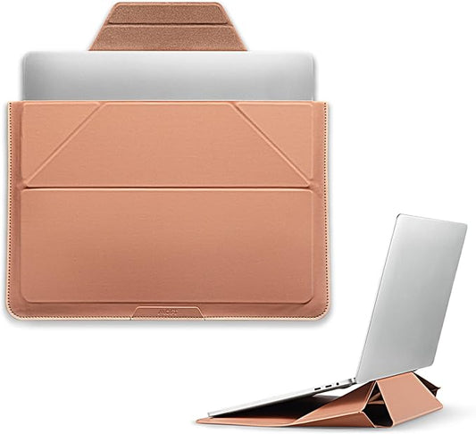 MOFT Laptop Carry Sleeve, 2-in-1 Laptop Bag & Stand for 15"-16" MacBook Air/Pro & Dell/HP/Lenovo/Asus, Stylish Slim Computer Sleeve Bag with Expandable Storage for Computer Accessories, Class Nude