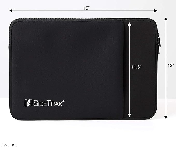 SideTrak Swivel 14" Attachable Portable Monitor Extender, FHD TFT Laptop Dual Screen with Kickstand + Unique Swivel Hinge, Compatible with Mac, PC, Chrome, Powered by USB or Mini HDMI Port (With Case)
