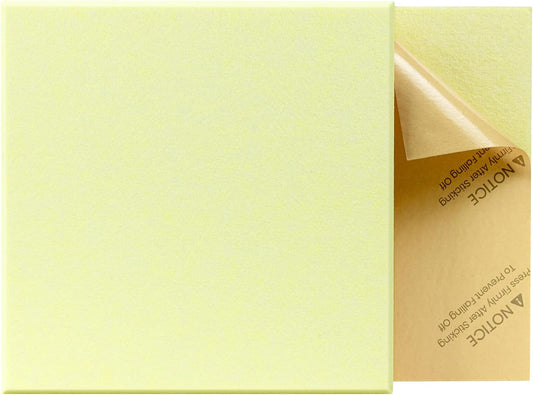 12 Pack Self-Adhesive Acoustic Panels, 12" X 12" X 0.4" High-Density Sound Proof Foam Panels for Walls, Soundproof Wall Panels for Home & Office (Light Yellow)
