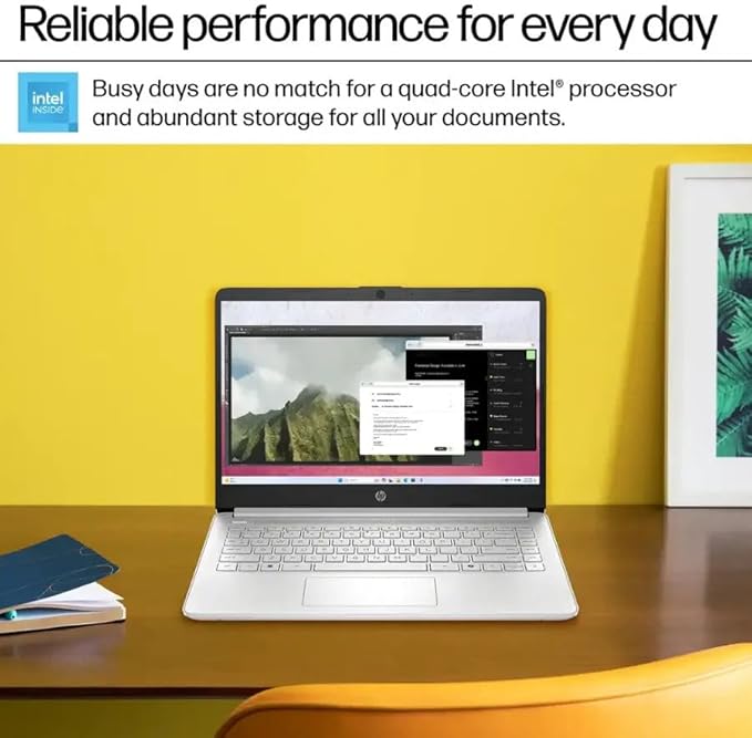 HP Ultrabook, Intel CPU, 4GB RAM, 1.6TB Storage (128GB OnBoard w/ 512GB Portable Drive + 1TB OneDrive), Up to 12 Hours Battery Life, Windows 11 Pro, Natural Silver, w/WOWPC 3-in-1 Bundle