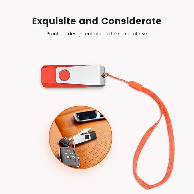 Aiibe 128GB USB 3.0 Flash Drive 5 Pack - 128GB Thumb Drive Multi Pack (128G, 5 Mixed Colors: Black, Red, Cyan, Green, Purple)