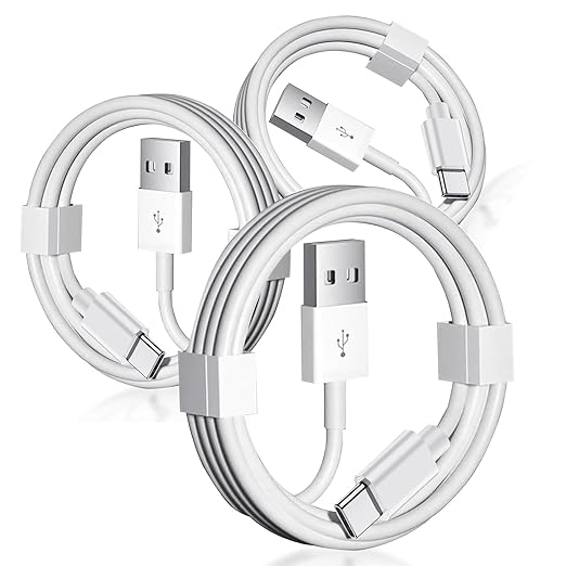 3 Pack Car Carplay Cable for iPhone 16e 17 Air 16 15 USB A to USB C Cable for iPhone 16 15 Pro Max 15 Plus for Carplay Cord, iPad 4C USB C Cables 10th Gen iPad Pro iPad Air 5th Mini 6th Gen Charger