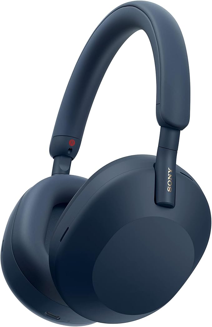 Sony WH-1000XM5 Premium Noise Canceling Headphones, Auto NC Optimizer, 30-Hour Battery, Alexa Voice Control, Midnight Blue