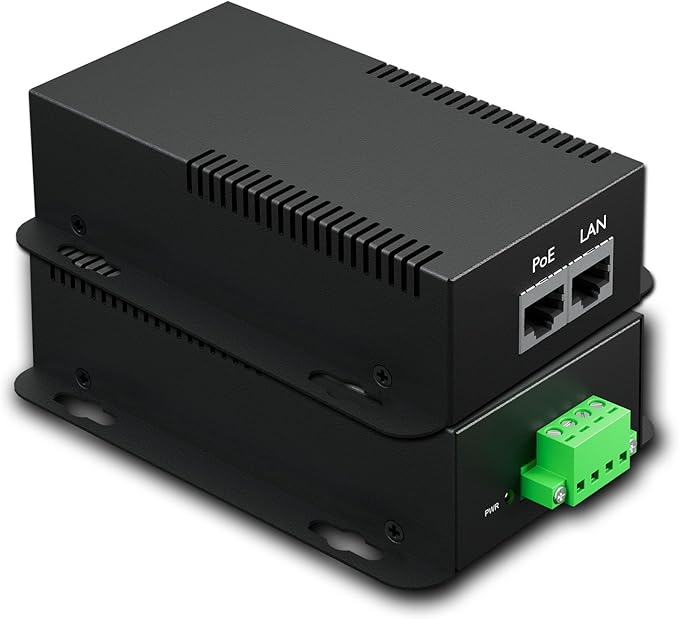 PROCET PoE System Gigabit PoE Splitter, 24V/2.96A, IEEE802.3 af/at/bt Compliant, 10/100/1000Mbps, High Power Communication Station /Wireless APs /Network Cameras, PT-PD208GBH-24