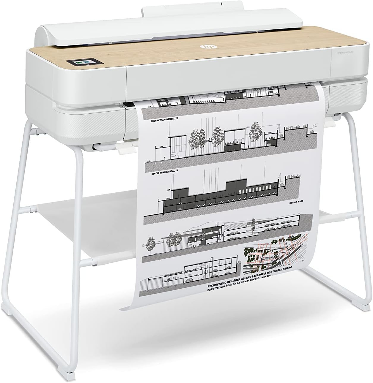 HP DesignJet Studio Large Format 24-inch Wireless Plotter Printer, Includes 3-Year Onsite Warranty Support (5HB12H)