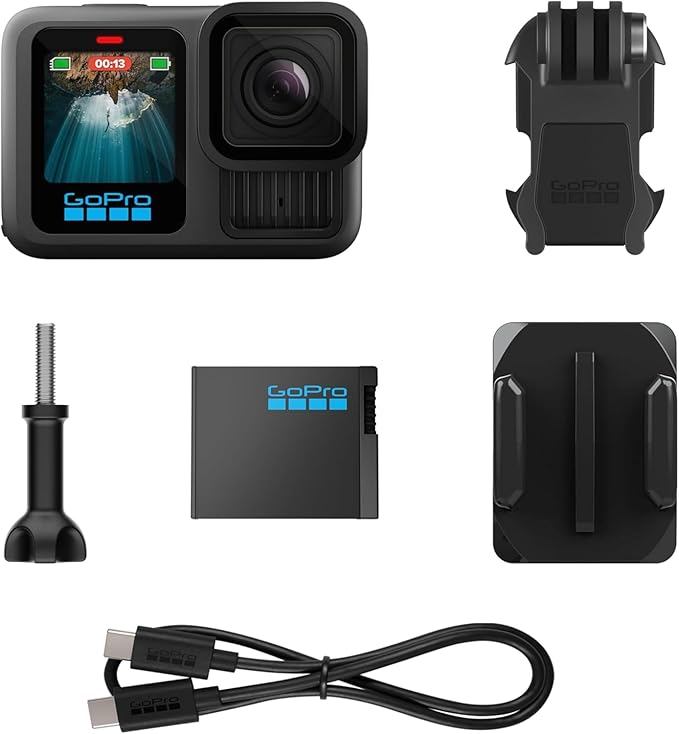 GoPro HERO13 Black Ecommerce Packaging - Waterproof Action Camera with 5.3K60 Video, 27MP Photo + Compatability with HB-Series Lenses