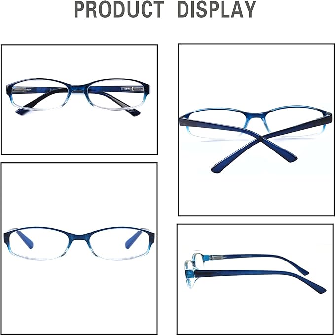 NORPERWIS 6 Pack Ladies Reading Glasses for Women Blue Light Blocking Spring Hinge Fashion Eyeglasses Readers for Women (Mix Color, 0.75)