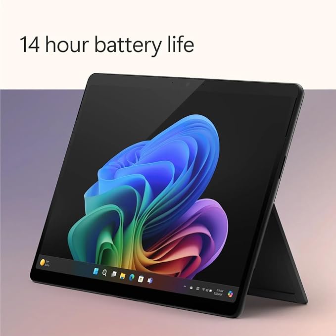 Microsoft Surface Pro 11 Bundle, 2-in-1 Tablet with Pro Keyboard and Surface Pen, Copilot+ PC, 13" Touchscreen OLED, Snapdragon X Elite, 16GB RAM, 512GB SSD, Windows 11 Pro, Black