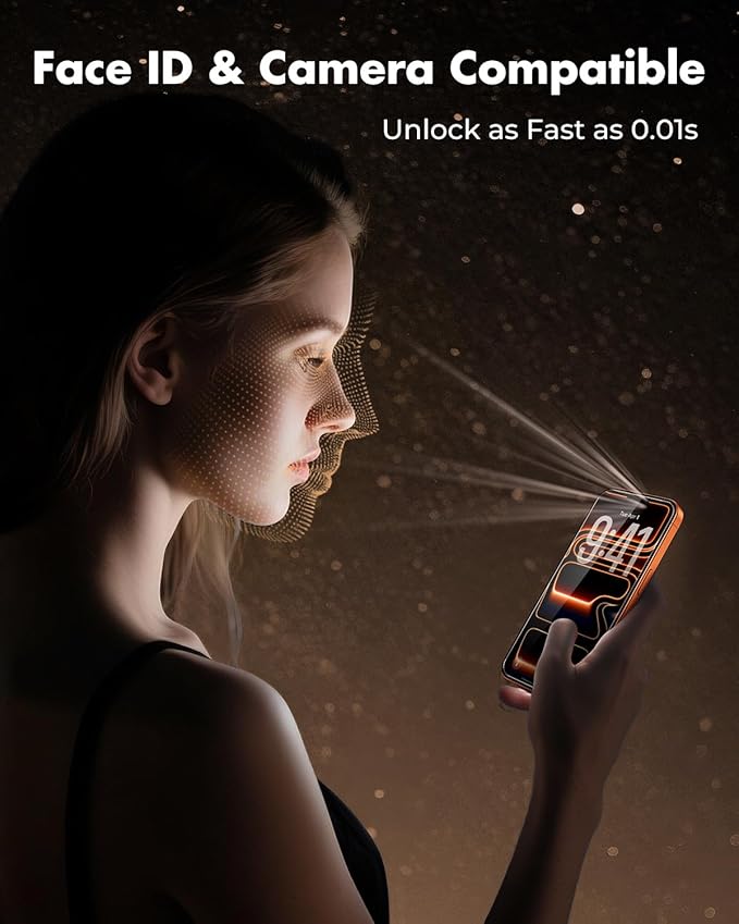 UNBREAKcable 3-Pack Screen Protector for iPhone 17 Pro Max, Double Shatterproof Tempered Glass [Easy Installation Frame] [9H Hardness] [99.99% HD Clear] [Case Friendly] for iPhone 6.9 inch