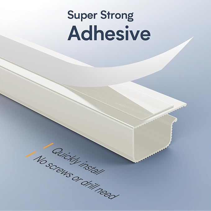 Delamu 62.8in Under Desk Cable Management, Safe Tidy Cable Management Under Desks for Home Office, 4 Pack Cord Organizer for Desk, Wire Organizer Kit, Beige