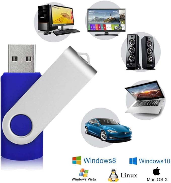 Aiibe 16GB Flash Drive 20 Pack - USB 2.0 Thumb Drive, Blue