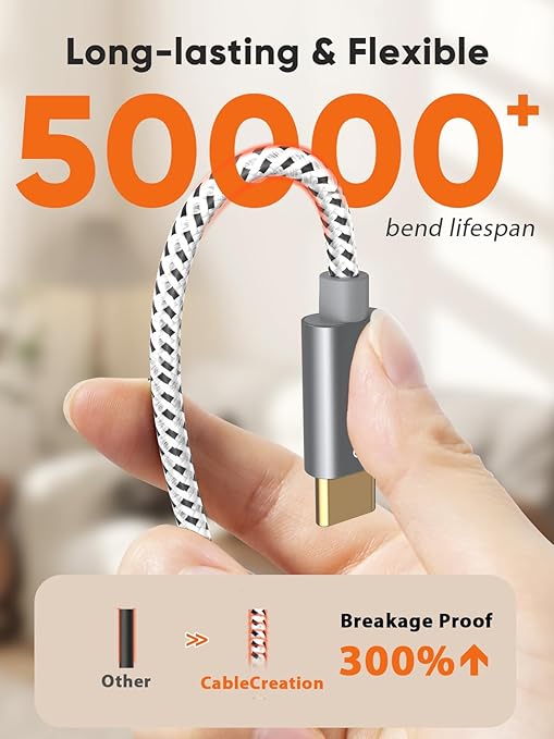 CableCreation USB A to USB C Cable 5FT, 10Gbps USB C to A USB 3.2 3.1 C Data Cable, Android Auto 3A Fast Charge Cord for Type C External SSD MacBook iPad, Galaxy S24/S23+, iPhone 15/iPhone 16+