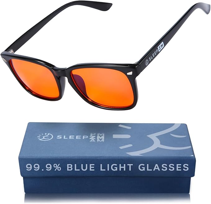 Blue Light Blocking Glasses for Women + Men - Better Sleep + Anti Eye Strain Protection - Computer Screens & Gaming
