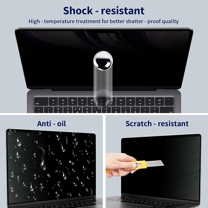 Magnetic Privacy Screen Compatible with 2019 MacBook Pro 16 Inch Screen Protector (A2141), Removable Anti Blue Light Glare & Anti Scratch Computer Privacy Shield for Mac Pro 16.1"