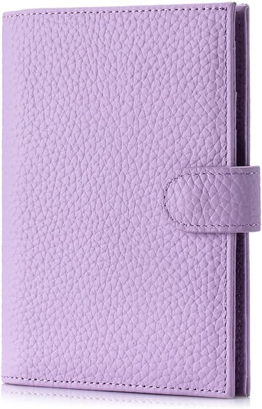 Passport Wallet for Women – RFID Blocking Passport Holder for Travel with Card Slots, Coin Pocket & SIM Slot – Slim Stylish Genuine Leather Travel Organizer – (Lavender)