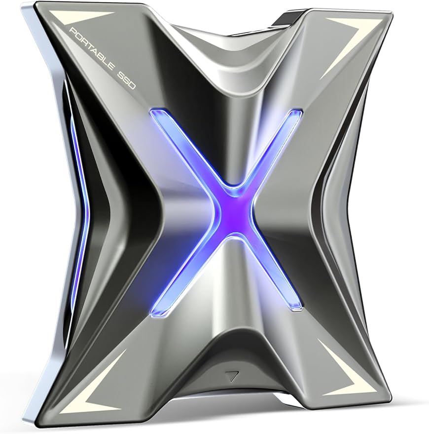 MOVE SPEED Magnetic 1TB Portable External SSD - 2000MB/s USB-C 3.2x2, PS5/PC/Smartphone Compatible Portable Drive, Compact Durable Storage for Gamers & Creators