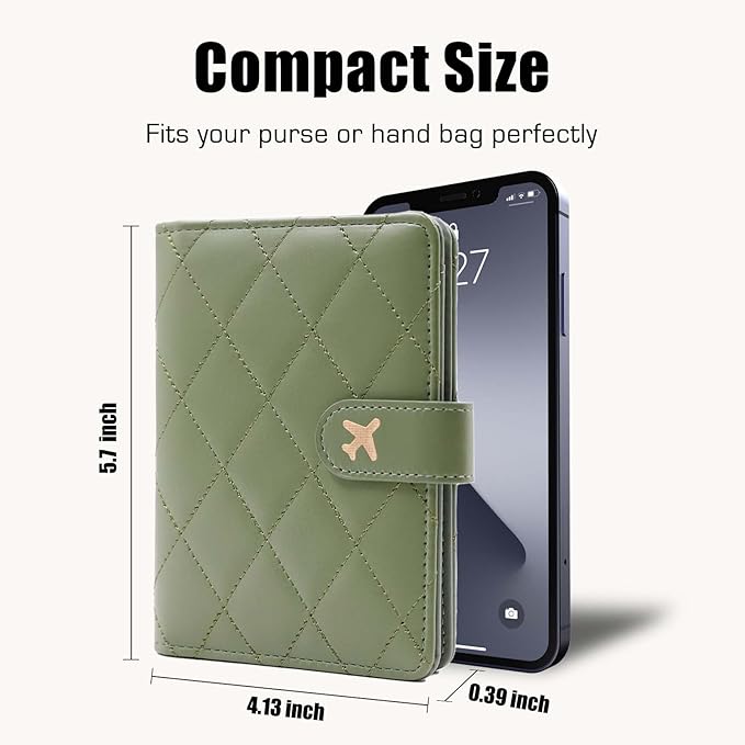 Melsbrinna Premium Leather Passport Holder Covers Case, Waterproof Rfid Blocking Travel Wallet Passport Holder with Pen Holder, Cute Passport Book for Women/Men