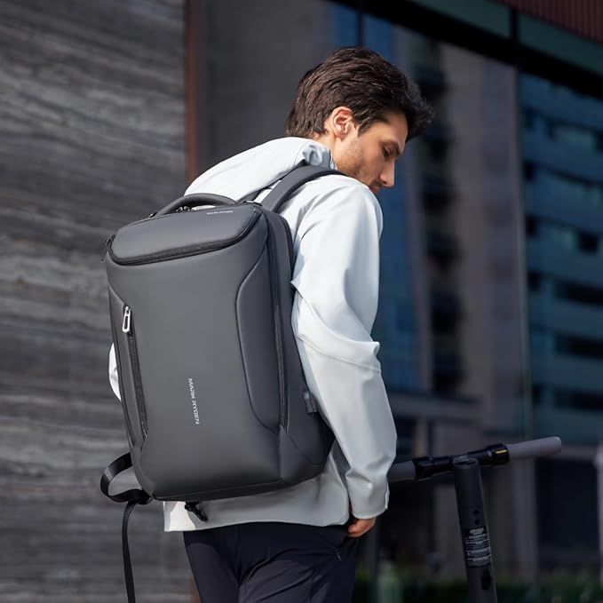 Muzee Backpack for Men Waterproof and Travel Laptop Backpack with USB Charging, Fits 17 Inch Laptop and Tech Gear