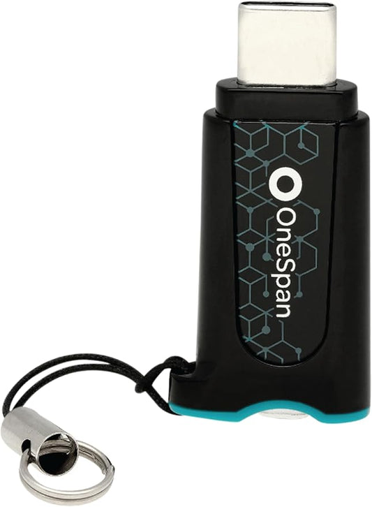 OneSpan DIGIPASS® FX7 Two-Factor authentication (2FA) Security Key, Connect via USB-C FIDO Certified - FIDO2, Protect Accounts Online, Passwordless Authentication, Secure Passkey, Phishing Resistent