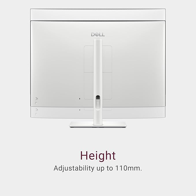 Dell 32 Plus 4K QD-OLED Monitor S3225QC - 31.6-inch (3840 x 2160) 120Hz 0.03ms Display, AI-Enhanced 3D Spatial Audio, Height/Tilt/Swivel/Slant Adjustment - Ash White