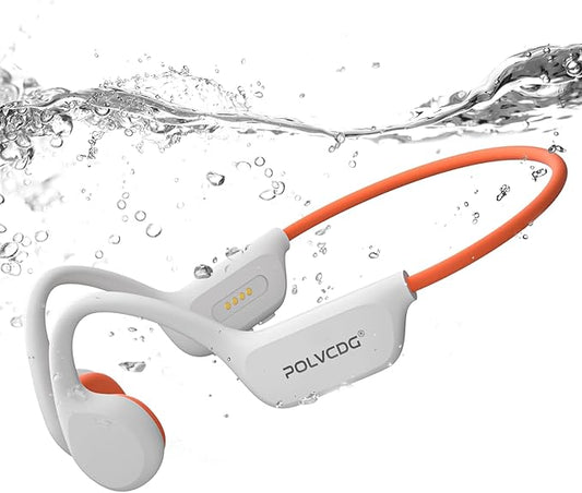 Swimming Headphones,IPX8 Waterproof Bone Conduction Headphones,32GB Memory Open Ear Headphones with Mic,Wireless Bluetooth Earphones Underwater Sport Earbuds for Workout Running Cycling Gift