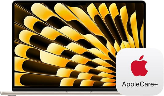 Apple 2025 MacBook Air 15-inch Laptop with M4 chip: Built for Apple Intelligence, 15.3-inch Liquid Retina Display, 16GB Unified Memory, 512GB SSD Storage, Touch ID; Starlight with AppleCare+ (3 Years)