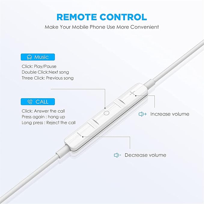 2 Pack-USB C Headphones for iPhone 17/16/15 Earbuds USB C Wired Earphones with Mic & Remote Control Noise Cancelling for iPhone 15, iPad Pro, Galaxy S23/S22/S21/S20/Ultra Note 10/20, Pixel 7/6/6a/5/4