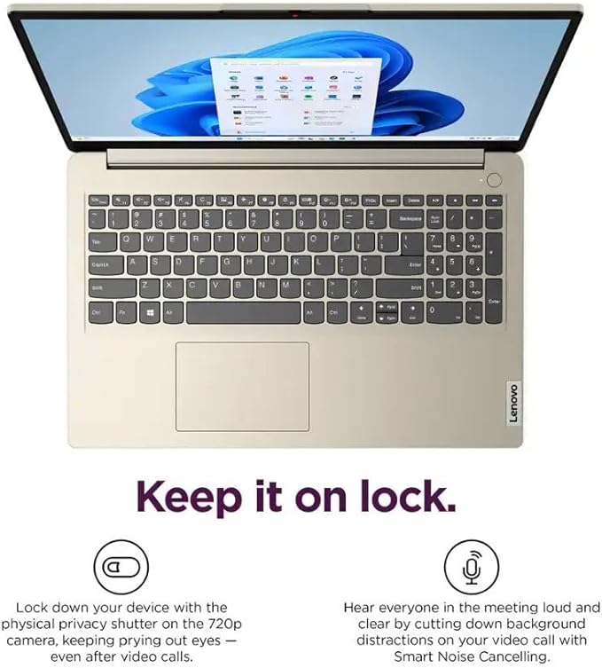 Lenovo 15.6" HD IdeaPad Anti-glare Coating + 1 Year Microsoft 365, 20GB RAM, 384GB SSD, Windows 11 Home, Up to 9.5 Hours Battery Life, Intel Processor, WiFi 6, HDMI, USB-C, SD Card Reader, w/WOWPC USB