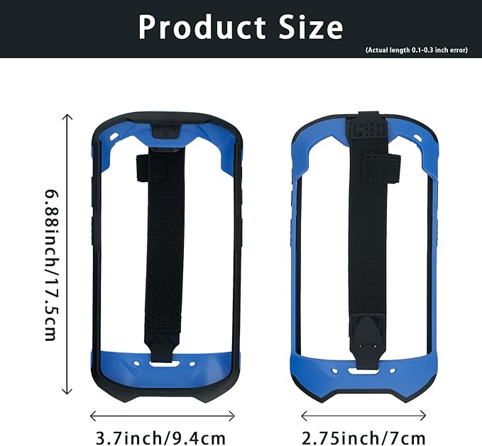IYOUBOL Protective Cover Bumper Case Rugged Boot with Hand Strap for Zebra TC51 TC510K TC52 TC56 TC57 (Blue)