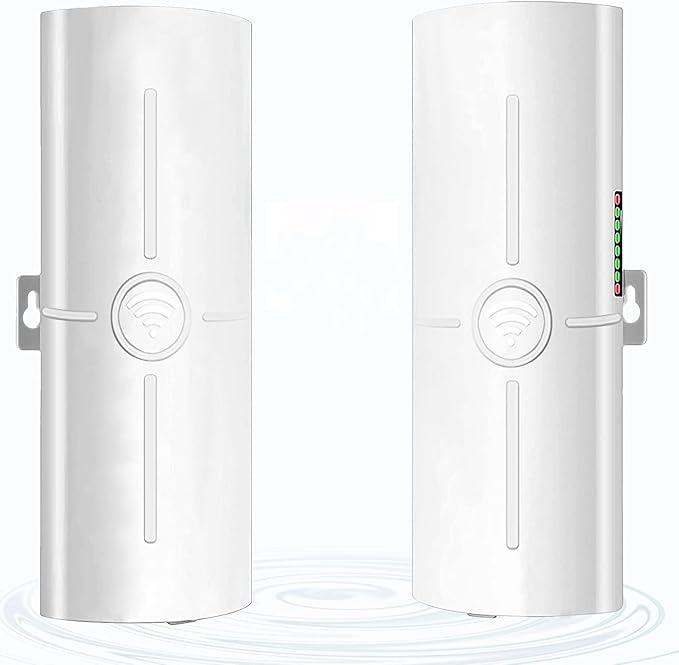 Point to Multipoint Outdoor Internet Long Range Wireless Bridge for Starlink Gen 3 Router, Starlink WiFi Extender, IP65 Waterproof, 5.8GHz 3KM 1000Mbps with 14dBi High Gain Antenna, 2 Pack